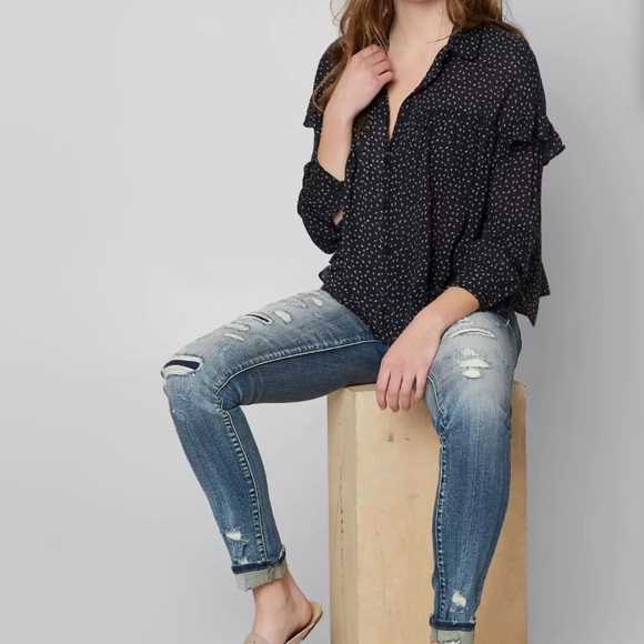 GIMMICKS Printed Ruffle Blouse - Picture 3 of 14